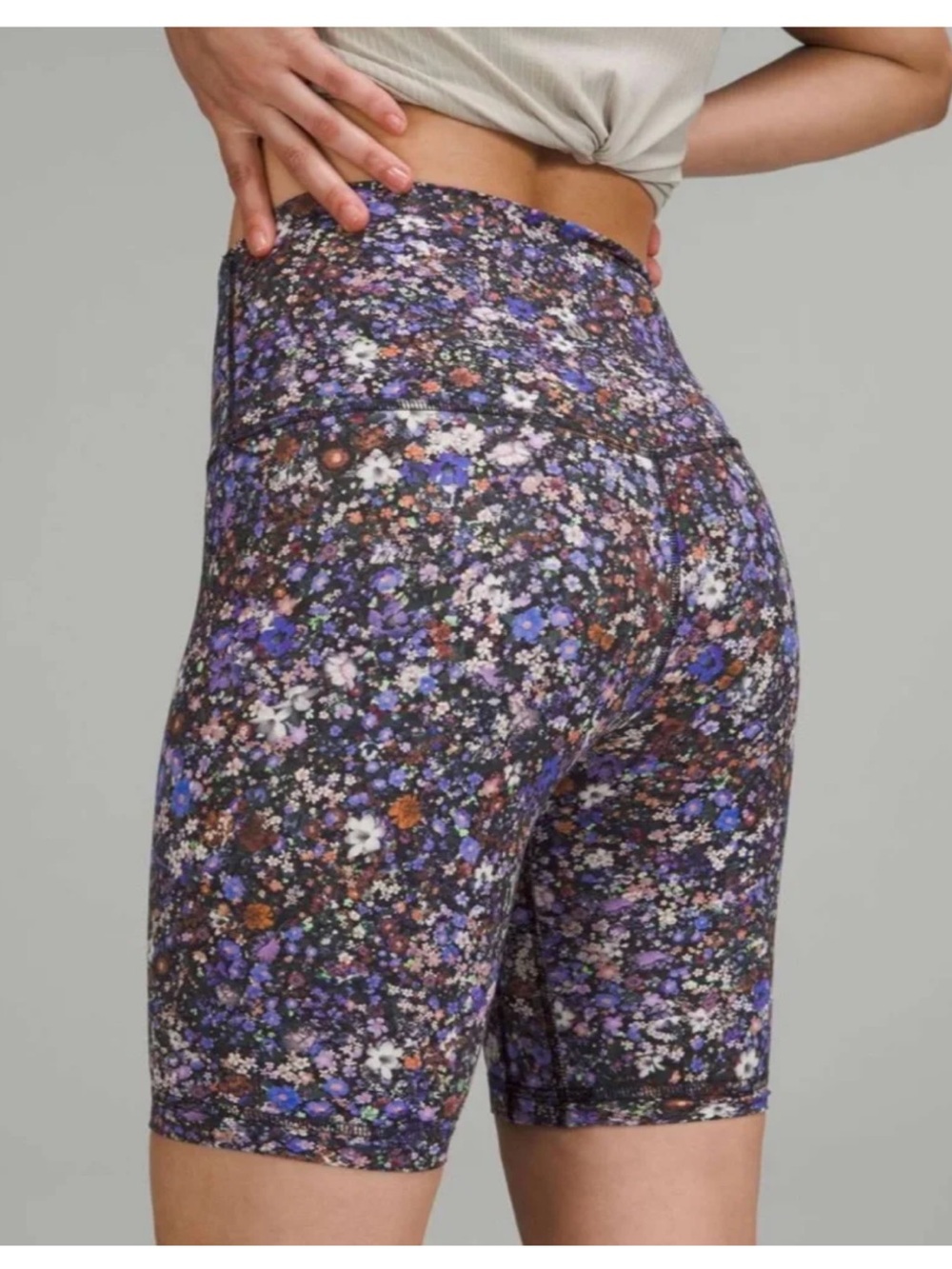 lululemon athletica Purple Floral Align Bike Shorts - Picture 3 of 6